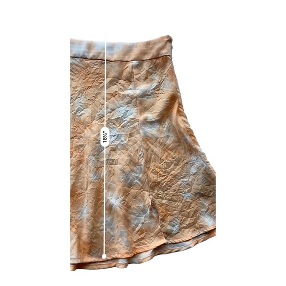 Free People Womens Martine Flirt Tie Dye Skirt Size 6 Peach Front Slit A-line - Picture 9 of 15